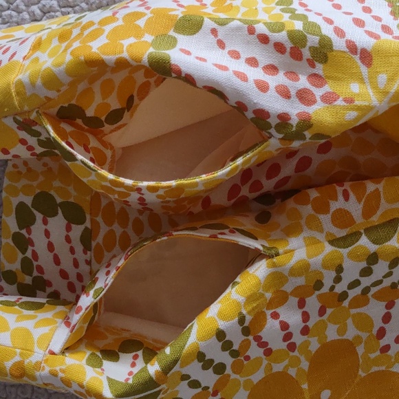 J. Crew Size 6 100% Linen Yellow Boho Print Mini Skirt With Pockets - Picture 5 of 15